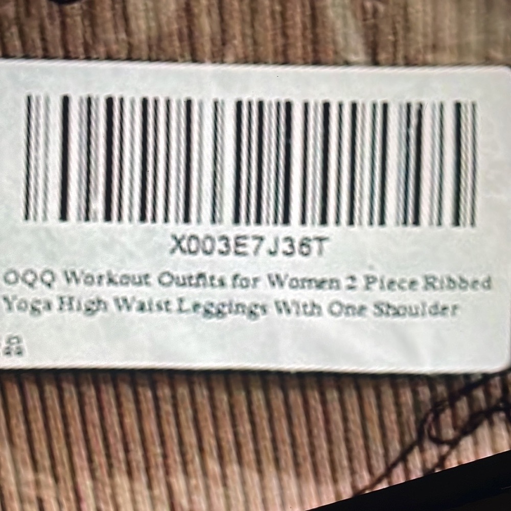#139, OQQ, 2 Piece, one shoulder high waist yoga leggings - Picture 3 of 3
